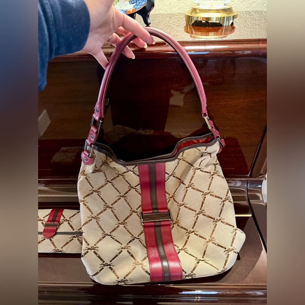 Longchamp iconic monogram purse